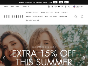 'bootsnbagsheaven.com' screenshot