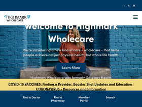 'highmarkwholecare.com' screenshot