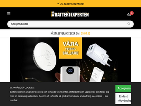 'batteriexperten.com' screenshot