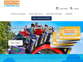 'kentuckykingdom.com' screenshot