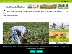 'buenoyvegano.com' screenshot