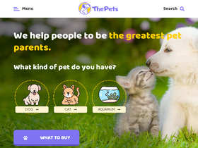 'thepets.net' screenshot