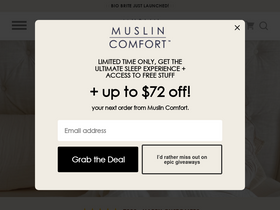 'muslincomfort.com' screenshot