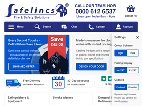 'safelincs.co.uk' screenshot