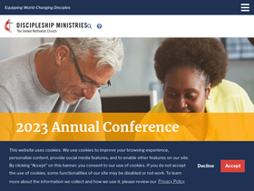 'umcdiscipleship.org' screenshot