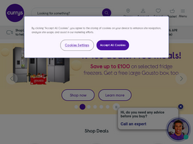 'currys.co.uk' screenshot