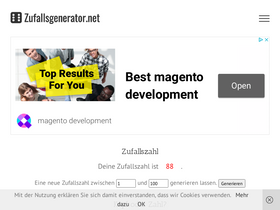 'zufallsgenerator.net' screenshot