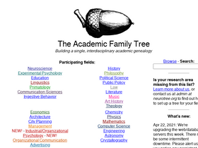 'academictree.org' screenshot