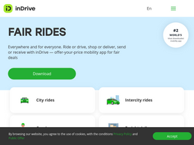 'indriver.com' screenshot