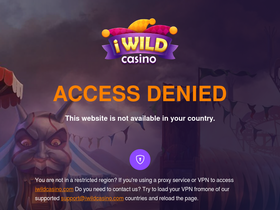 'iwildcasino.com' screenshot