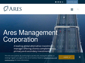 'aresmgmt.com' screenshot