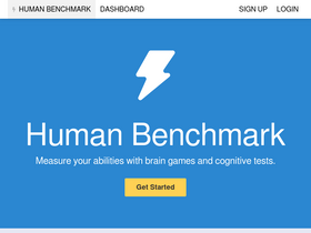 'humanbenchmark.com' screenshot
