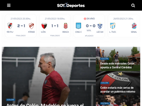 'soydeportes.com.ar' screenshot