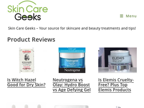 'skincaregeeks.com' screenshot