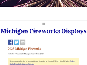 'michiganfireworks.com' screenshot