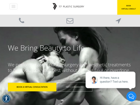 '77plasticsurgery.com' screenshot