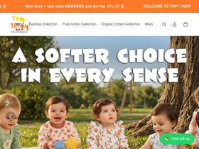 tinytiggy.com homepage screenshot