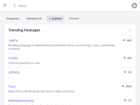 'juliapackages.com' screenshot