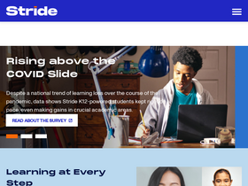 'stridelearning.com' screenshot