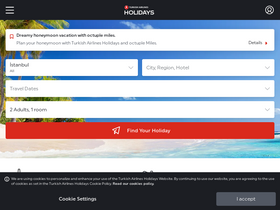 'turkishairlinesholidays.com' screenshot