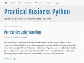 'pbpython.com' screenshot