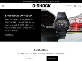 'gshock.com.au' screenshot