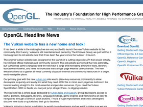 'opengl.org' screenshot