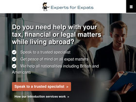 'expertsforexpats.com' screenshot