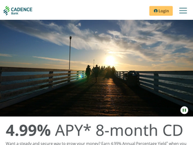 'cadencebank.com' screenshot