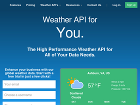 'weatherbit.io' screenshot