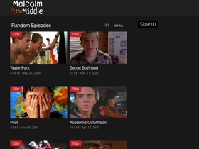 'watchmalcolminthemiddle.com' screenshot