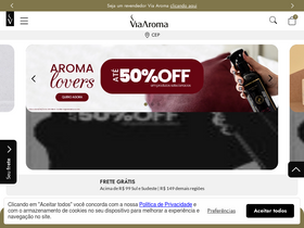 'viaaromaloja.com.br' screenshot