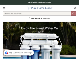 Pure Home Direct homepage screenshot
