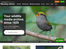 'macaulaylibrary.org' screenshot