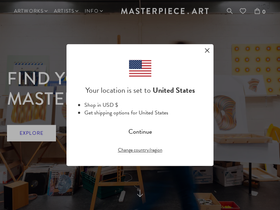 masterpiece.art homepage screenshot