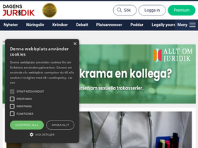 'dagensjuridik.se' screenshot