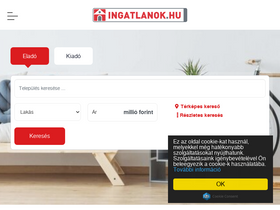 'ingatlanok.hu' screenshot