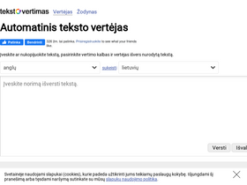 'tekstovertimas.lt' screenshot