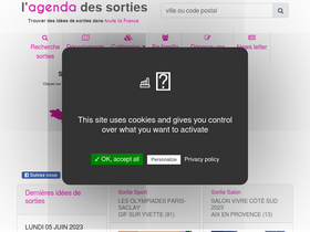 'agenda-des-sorties.com' screenshot