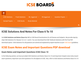 'icseboards.com' screenshot