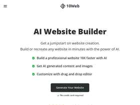 '10web.io' screenshot