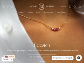 Naomie Richard Joaillerie homepage screenshot