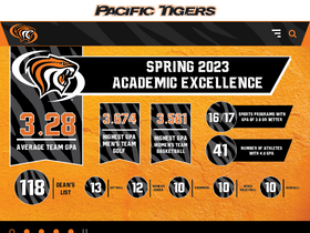 'pacifictigers.com' screenshot