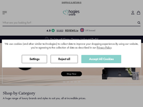 'hogiesonline.co.uk' screenshot