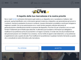 'tranilive.it' screenshot