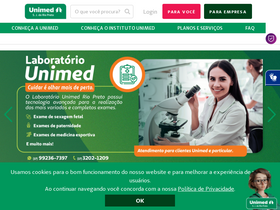 'unimedriopreto.com.br' screenshot