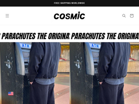 Cosmicclothing website screenshot