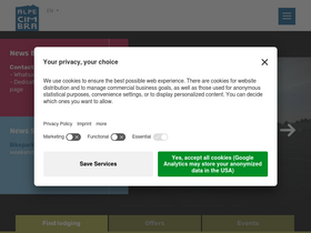 'alpecimbra.it' screenshot