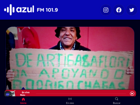 'azulfm.com.uy' screenshot