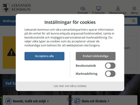 'leksand.se' screenshot